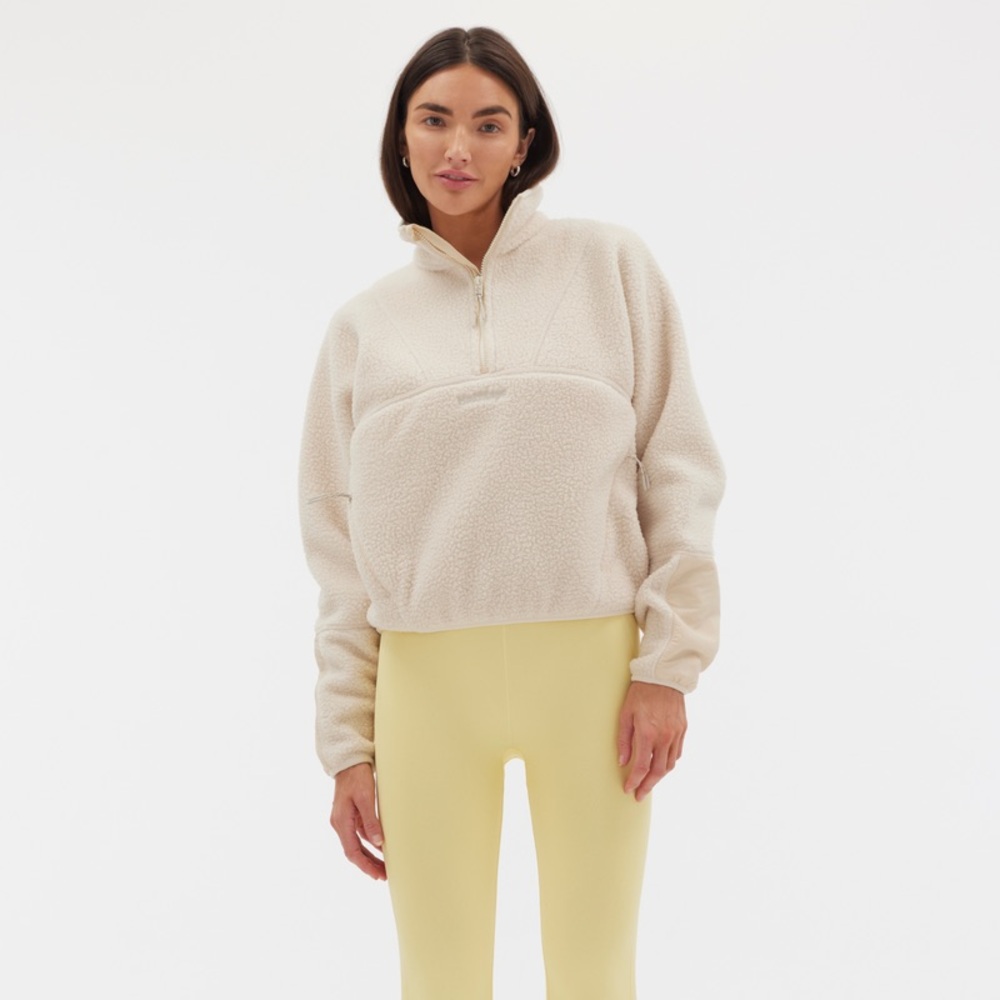 HALFDAYS Pieper Fleece, Oat Milk medium